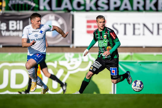 IFK Norrköpings Viktor Agardius och Varbergs Albin Mörfelt