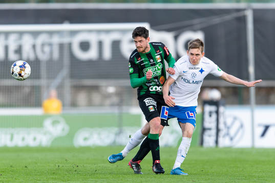 Varbergs Robin Tranberg och IFK Norrköpings Isak Bergmann