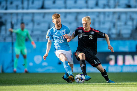 Malmö FFs Anders Christiansen och Kalmars Carl Gustafsson