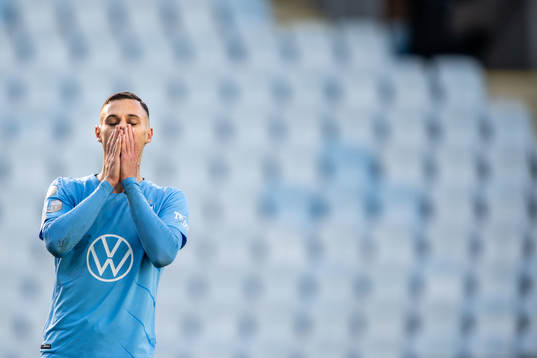 under fotbollsmatchen i Allsvenskan mellan Malmö FF och