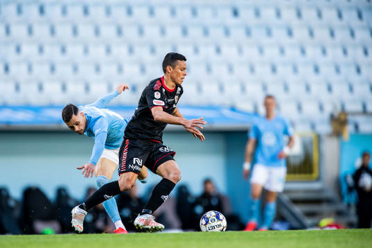 Malmö FFs Veljko Birmancevic och Kalmars Romario Pereira