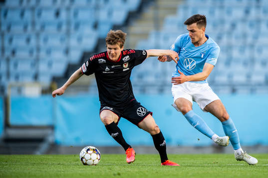 Kalmars Oliver Berg och Malmö FFs Pavle Vagic