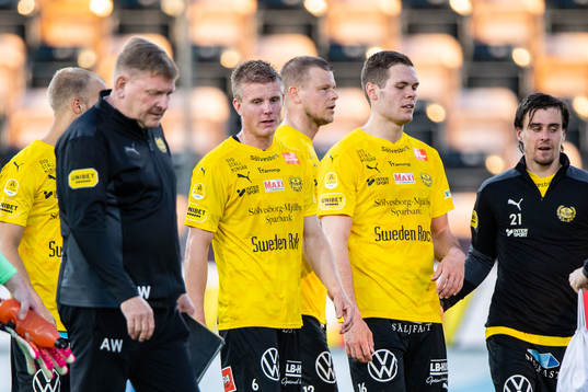 Mjällbys Jacob Bergström, Eric Björkander och David