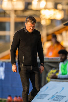 Mjällbys tränare Christian Järdler  deppar