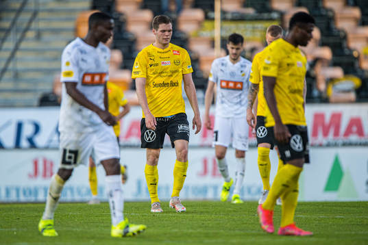 Mjällbys Jacob Bergström  deppar