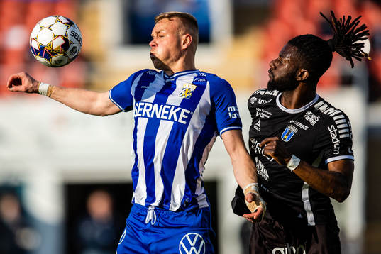 IFK Göteborgs Kolbeinn Sigthorsson och Sirius Joseph Colley