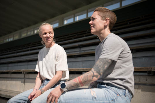 FC Rosengårds Caroline Seger och Therese Sjögran