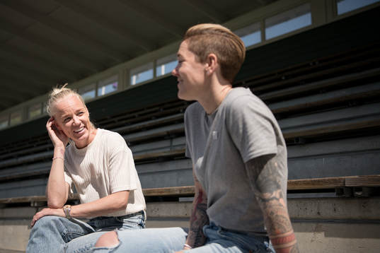 FC Rosengårds Caroline Seger och Therese Sjögran
