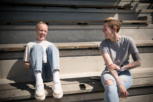 FC Rosengårds Caroline Seger och Therese Sjögran