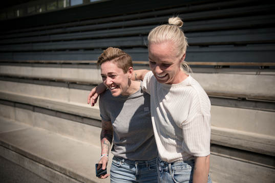 FC Rosengårds Caroline Seger och Therese Sjögran