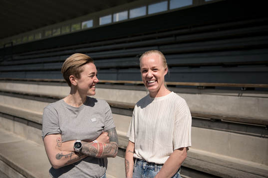 FC Rosengårds Caroline Seger och Therese Sjögran