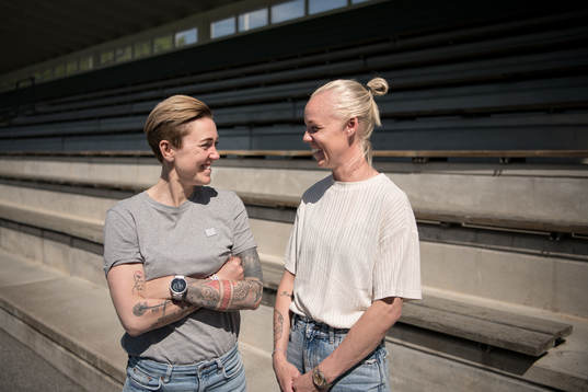 FC Rosengårds Caroline Seger och Therese Sjögran