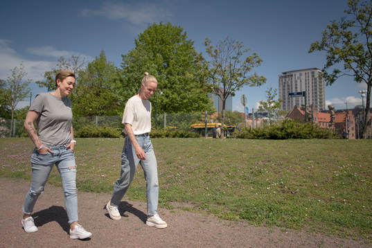 FC Rosengårds Caroline Seger och Therese Sjögran