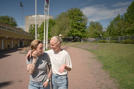 FC Rosengårds Caroline Seger och Therese Sjögran