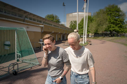FC Rosengårds Caroline Seger och Therese Sjögran