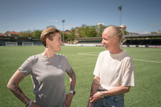 FC Rosengårds Caroline Seger och Therese Sjögran