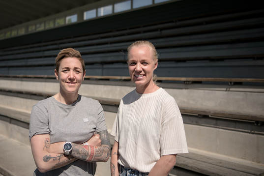 FC Rosengårds Caroline Seger och Therese Sjögran