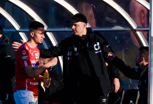 Degerfors tränare Andreas Holmberg och Abdelrahman Saidi