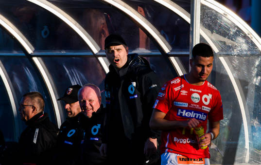 Degerfors tränare Andreas Holmberg och Abdelrahman Saidi