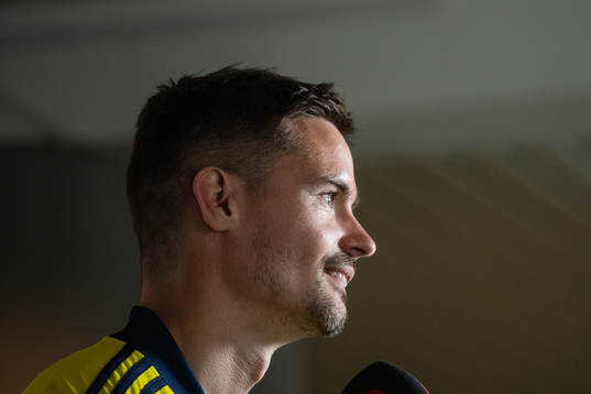 Mikael Lustig of the Swedish national football team