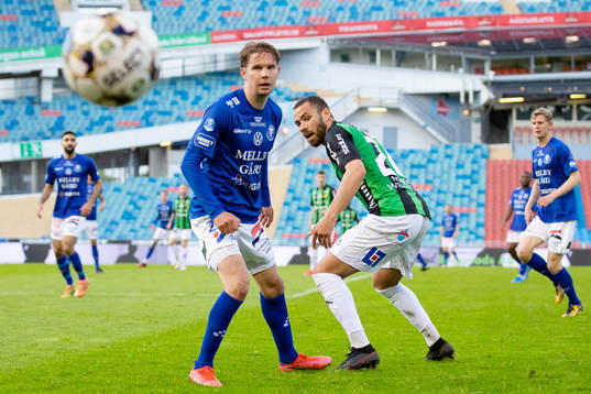 Trelleborgs Johan Blomberg och GAIS Malkolm Moenza