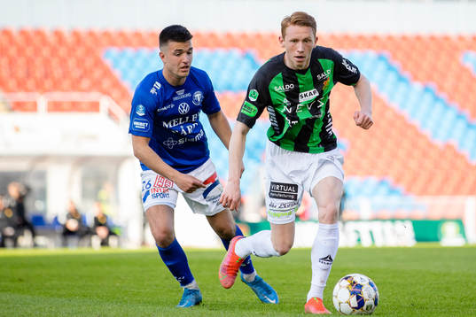 Trelleborgs Haris Brkic och GAIS Julius Lindberg
