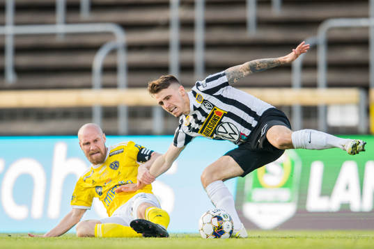 Falkenbergs Christoffer Carlsson och Landskronas Hampus
