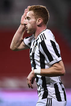 Dejan Kulusevski of Juventus celebrates scoring