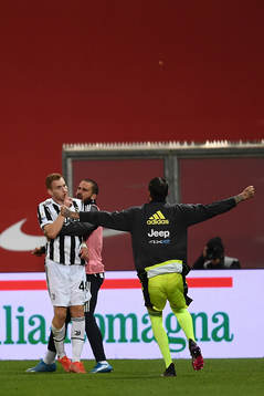 Dejan Kulusevski of Juventus celebrates scoring