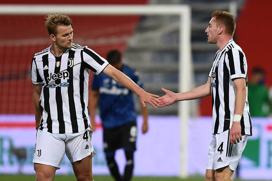 Dejan Kulusevski of Juventus celebrates scoring