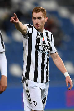 Dejan Kulusevski of Juventus celebrates scoring