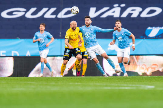 Elfsborgs Robert Gojani och Malmö FFs Erdal Rakip