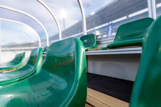 Vy inifrån avbytarbänken på Malmö Stadion