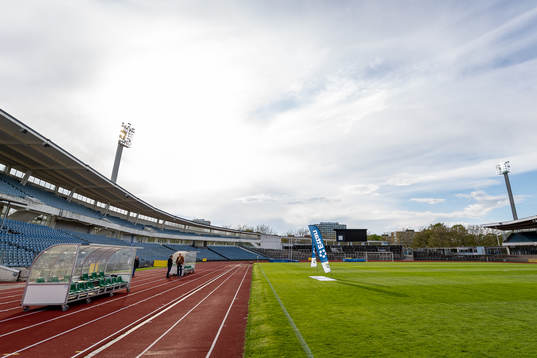 Interiör vy över Malmö Stadion