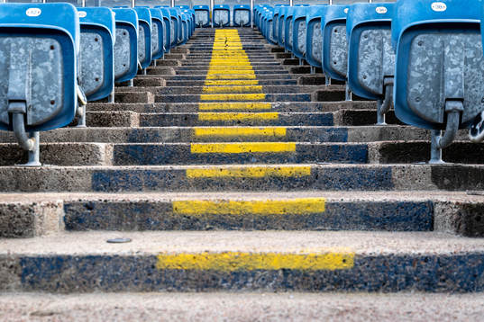 Trappa och läktare på Malmö Stadion