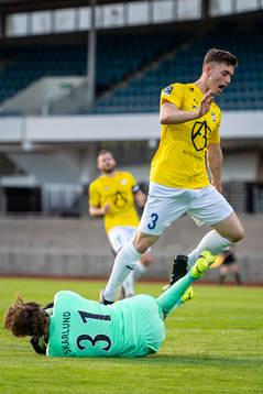 IFK Malmös Elliot Lindquist Nilsson mot Lunds målvakt
