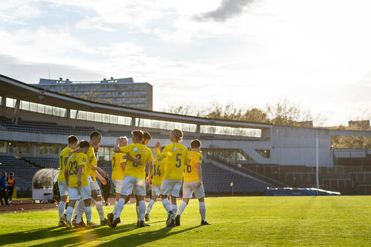 IFK Malmös spelare jublar