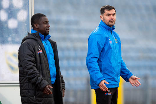 Lunds tränare Thierry Zahui och Igor Arsenijevic
