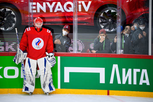 Goalkeeper Ivan Bocharov of Russia