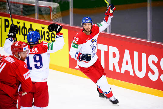 Jakub Flek and Michael Spacek of Czech Republic celebrate