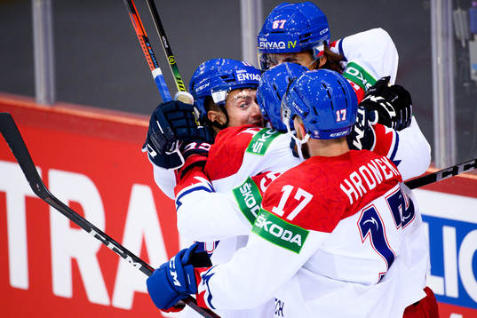 Jakub Flek of Czech Republic celebrates the 1-1 goal
