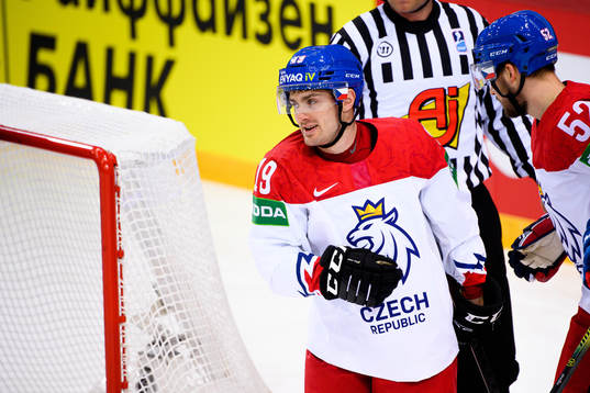 Jakub Flek of Czech Republic celebrates the 1-1 goal