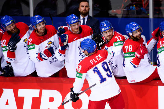 Jakub Flek of Czech Republic celebrates the 1-1 goal