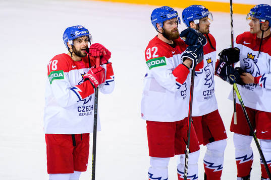 Robin Hanzl and Jiri Sekac of Czech Republic looks dejected