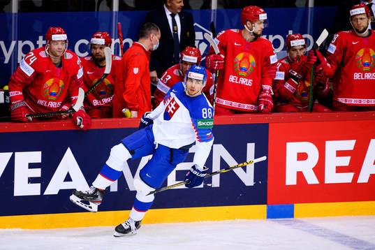 Kristian Pospisil of Slovakia celebrates the 0-1 goal