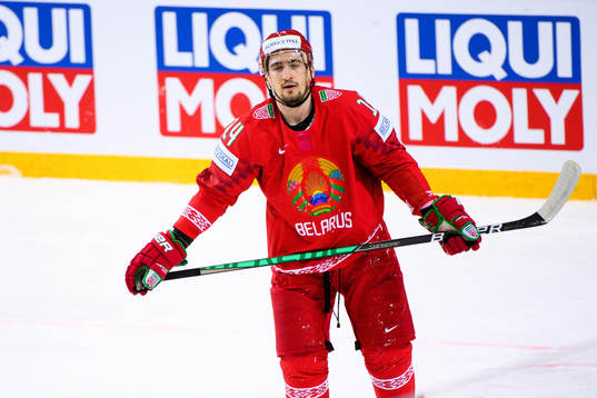 Yevgeni Lisovets of Belarus looks dejected