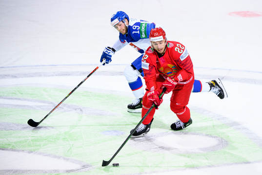 Matus Sukel of Slovakia and Francis Pare of Belarus