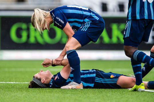 Djurgårdens Hayley Dowd jublar