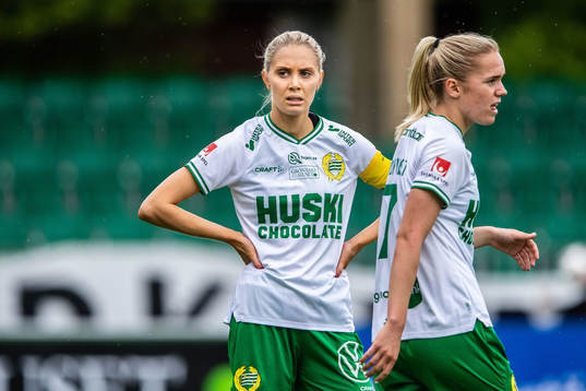 Hammarbys Alice Carlsson och Hanna Lundkvist deppar