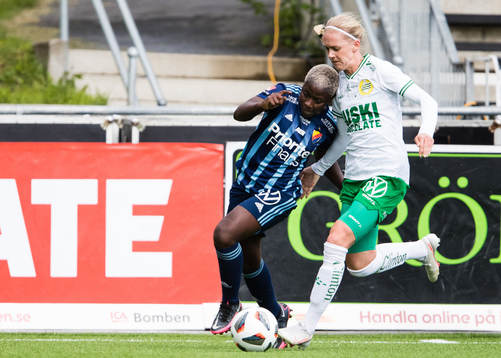 Djurgårdens Elizabeth Addo och Hammarbys Elsa Karlsson